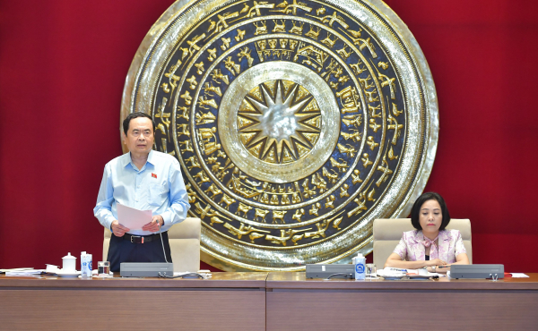 Phó Chủ tịch Thường trực Quốc hội Trần Thanh Mẫn phát biểu tại cuộc làm việc - ảnh: Thanh Chi